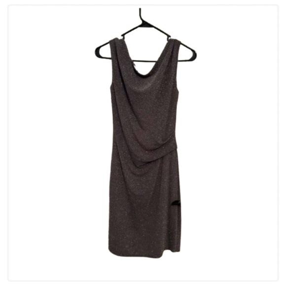 JESSICA HOWARD SLEEVELESS GRAY SEQUINED MIDI DRESS - Picture 2 of 6